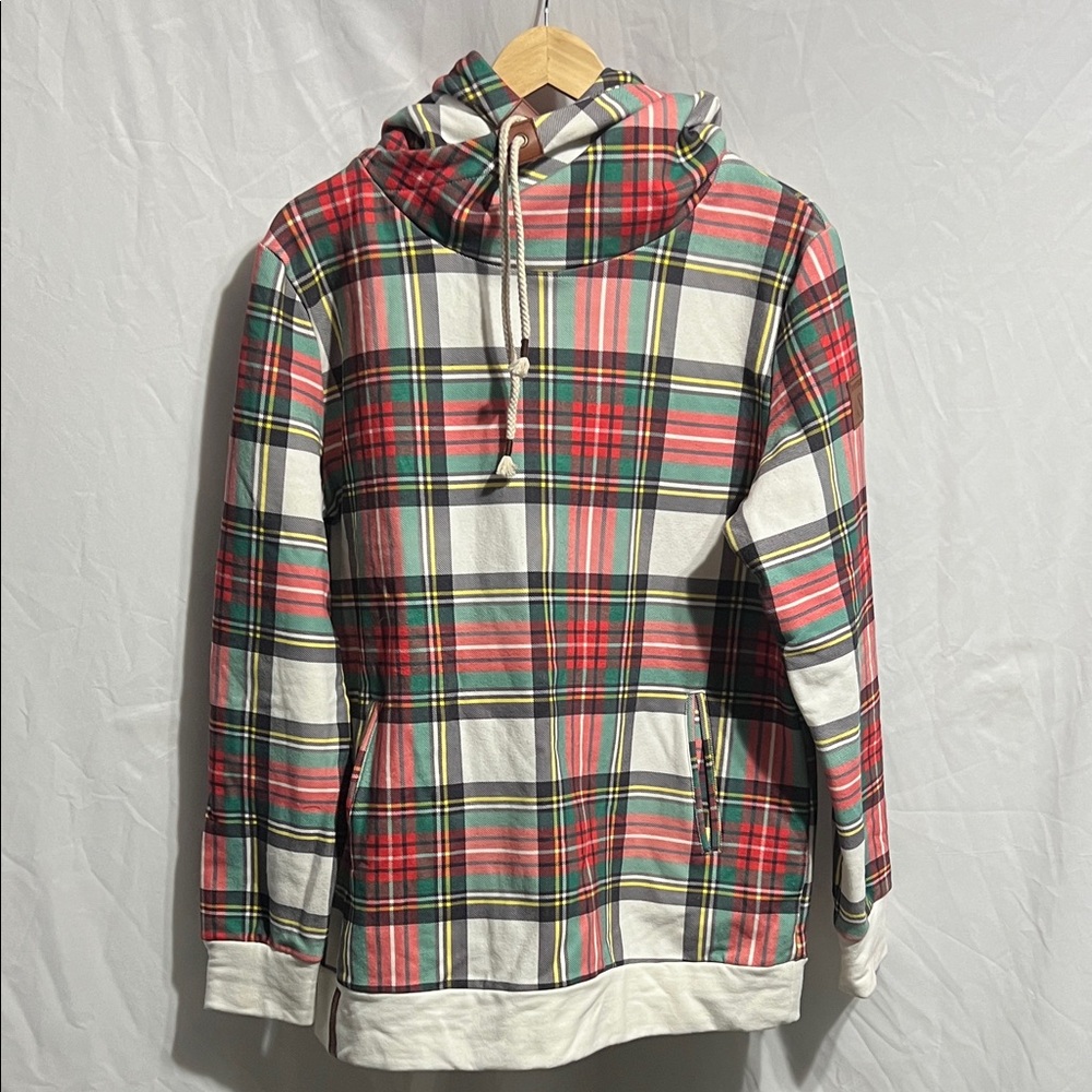 AMPERSAND AVE Plaid Hooded Sweatshirt